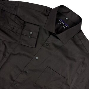 Geoffrey Beene Dress Shirt Mens 16 1/2 34/35 Classic Fit Wrinkle Free Black NWT